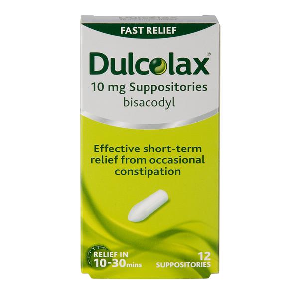 Dulcolax 10mg Suppositories 12 pack
