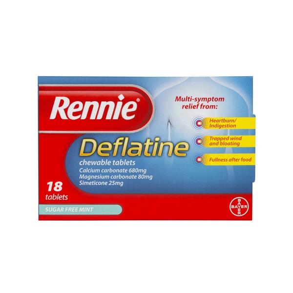 Rennie Deflatine Chewable Tablets 18