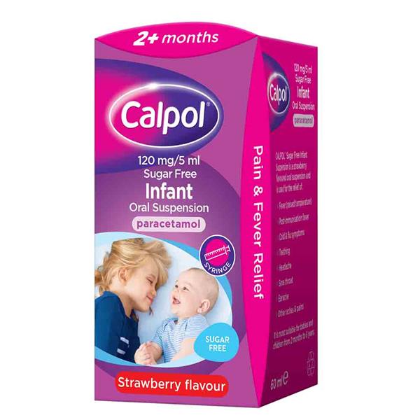 Calpol Infant Suspension Sugar Free Strawberry Flavour